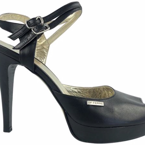 High Heel GF Ferre Peep Toe Platform Sandals Sz 8 - Picture 9 of 10
